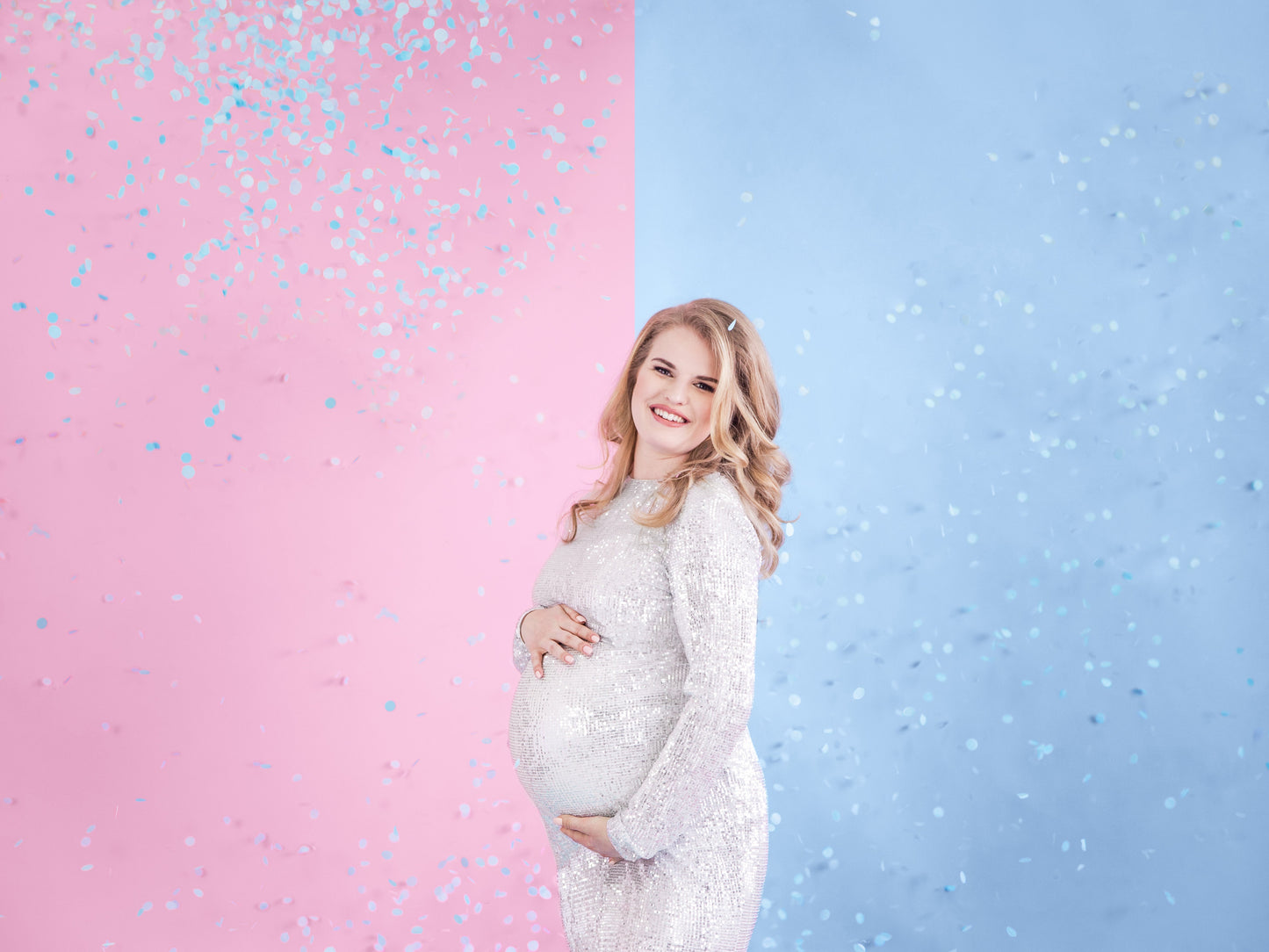Canhão de Confetis Baby Shower - Azul